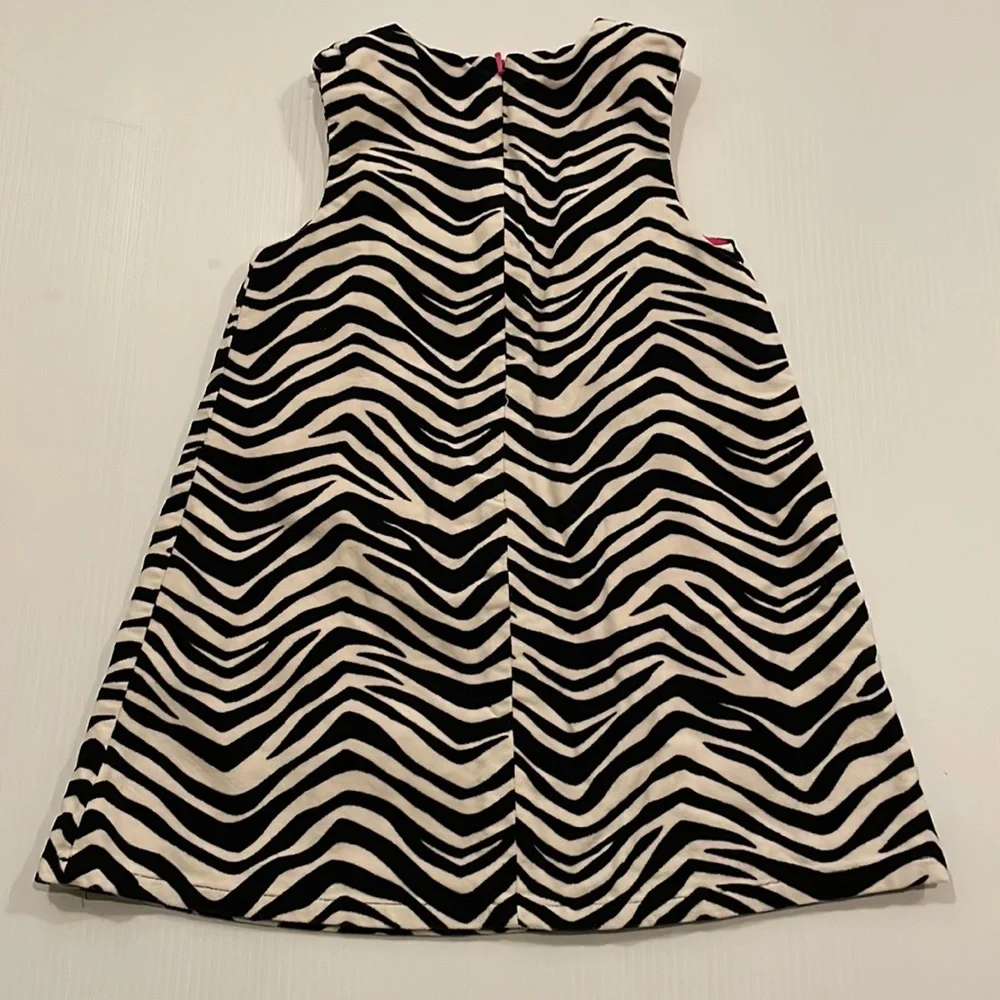 Gymboree black & off white zebra pattern sleeveless dress.  Size 3T